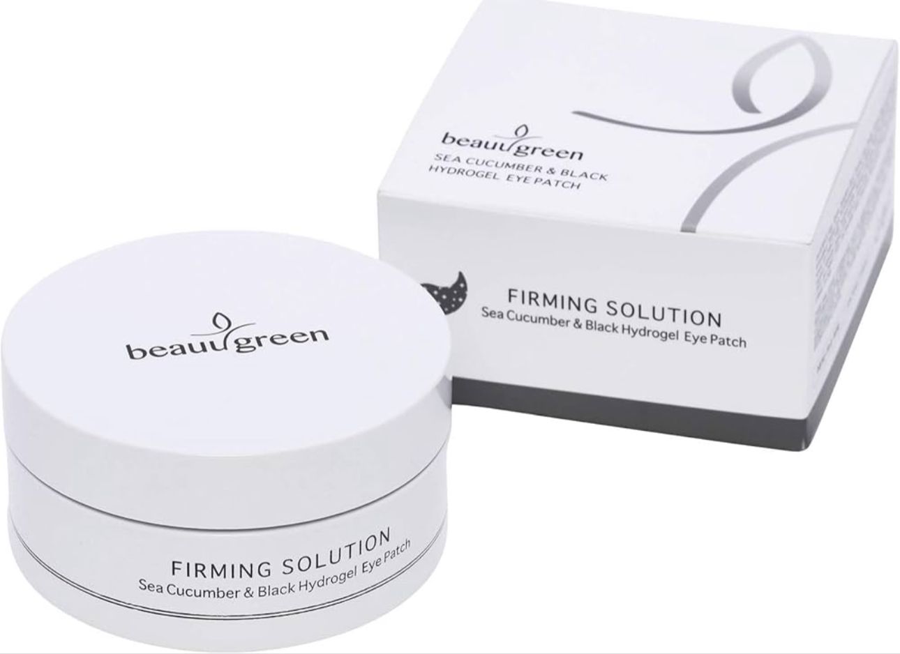 Beauugreen Sea Cucumber & Black Hydrogel Eye Patch (Medium Type / 30 pairs — or jar 60 pcs)