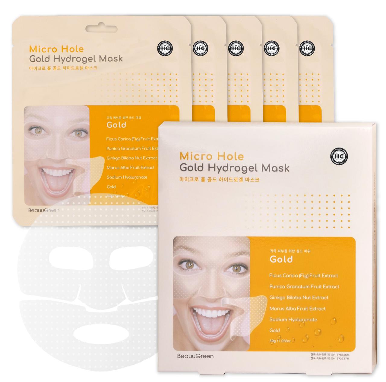 Beauugreen Micro Hole Gold Hydrogel Mask / 30g